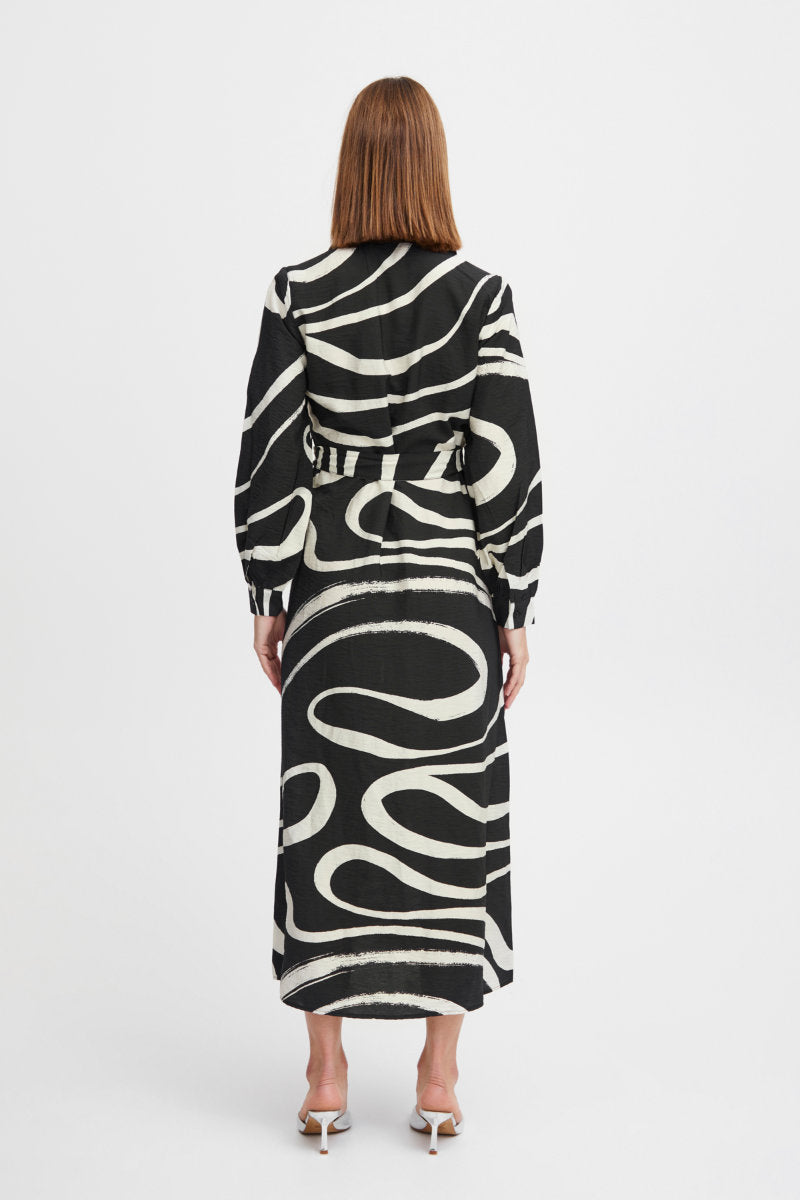 Ibine dress, black mix