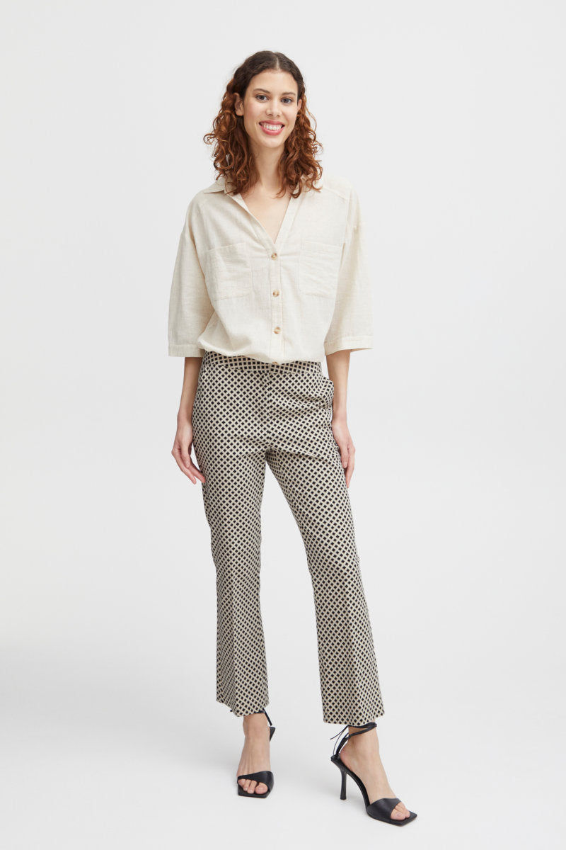 Decka trousers, beige and black