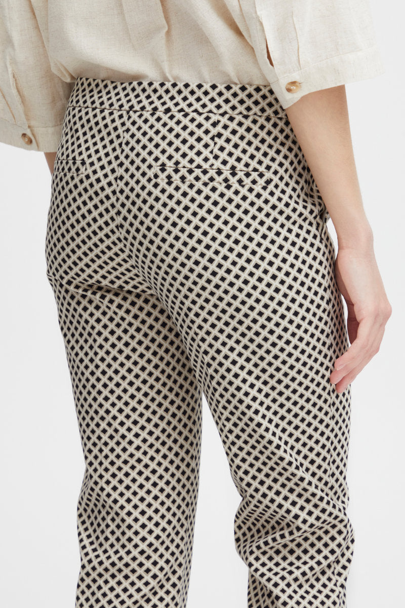 Decka trousers, beige and black