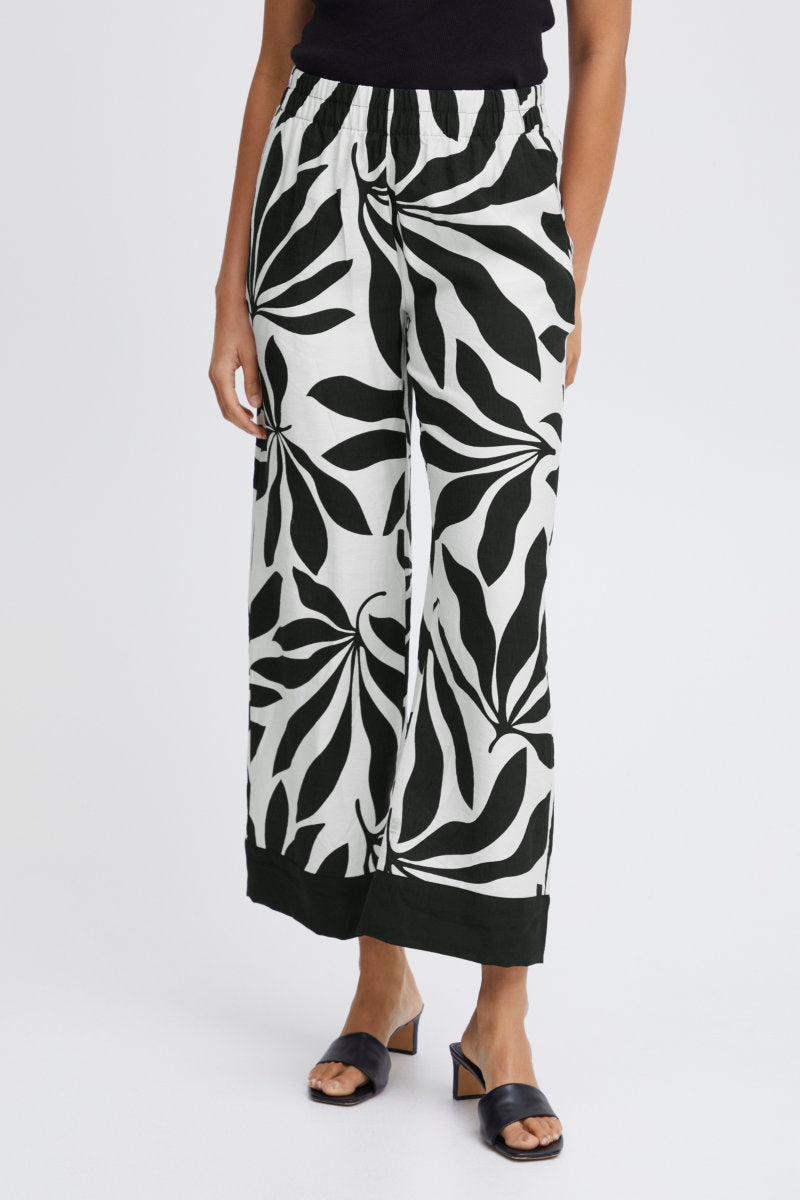 Janina palazzo pants, black