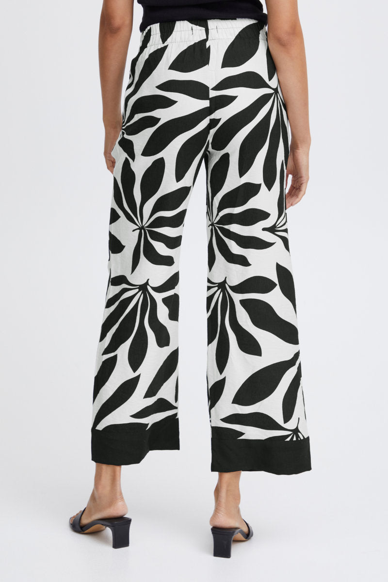 Janina palazzo pants, black