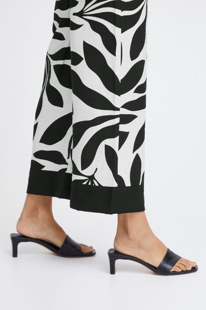 Janina palazzo pants, black