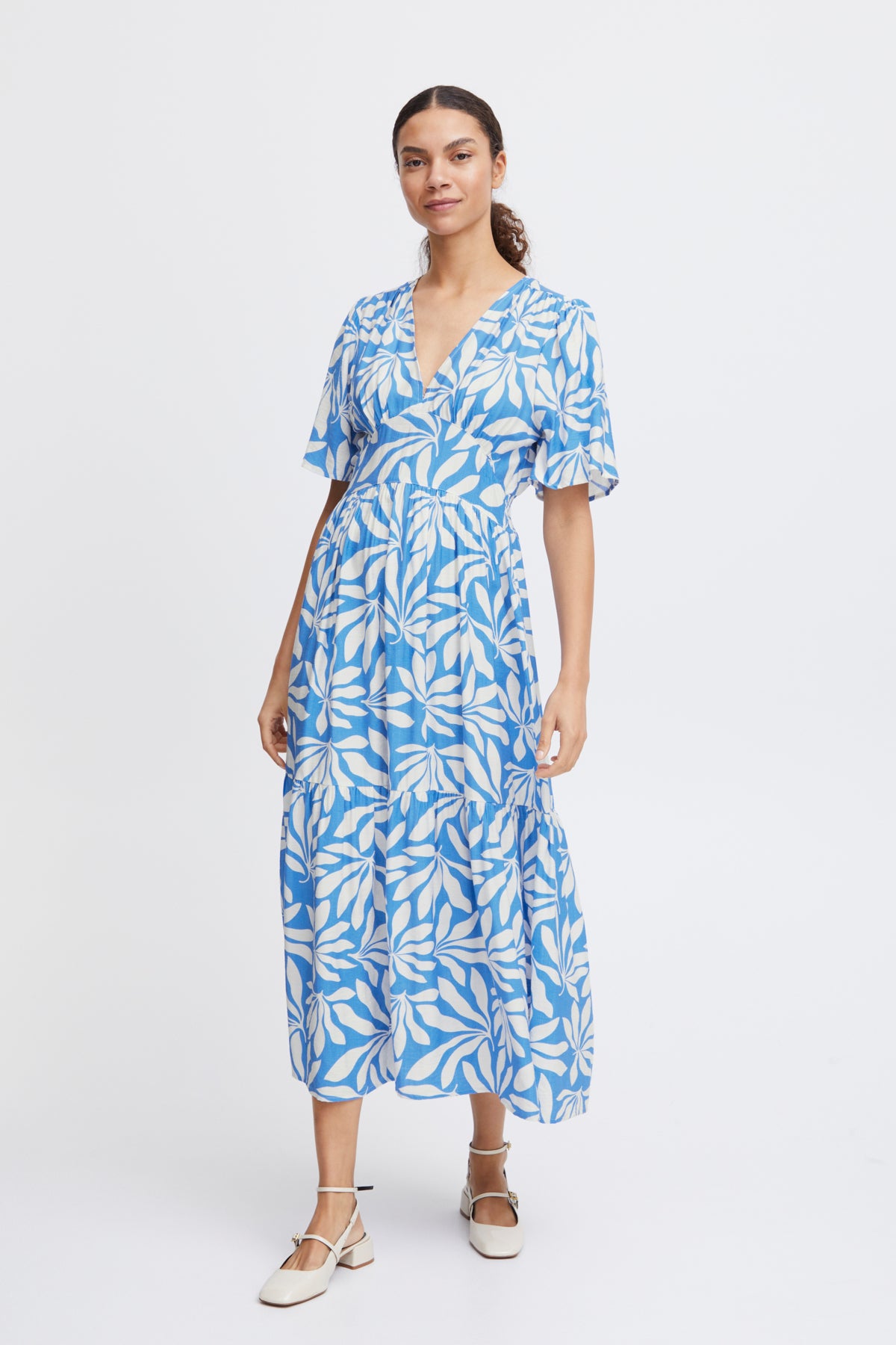 Isela long dress, blue