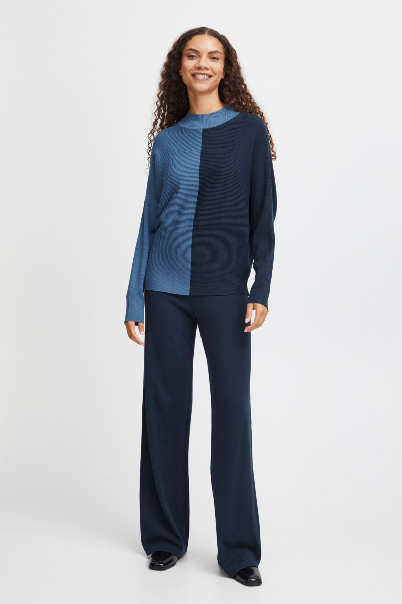Morla two tone jumper, navy