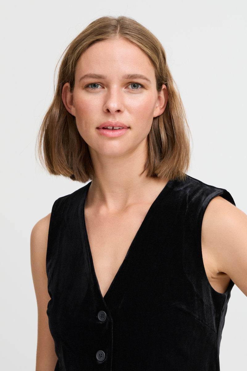 Perlina waiscoat, black