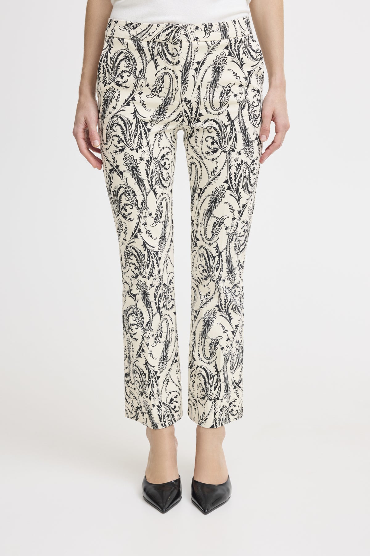 Decka pants, ivory/black