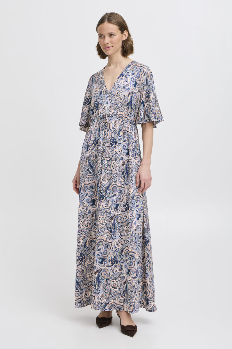 Hilly paisley dress, blue