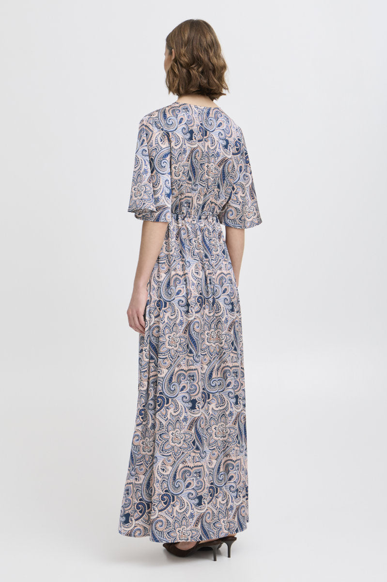 Hilly paisley dress, blue