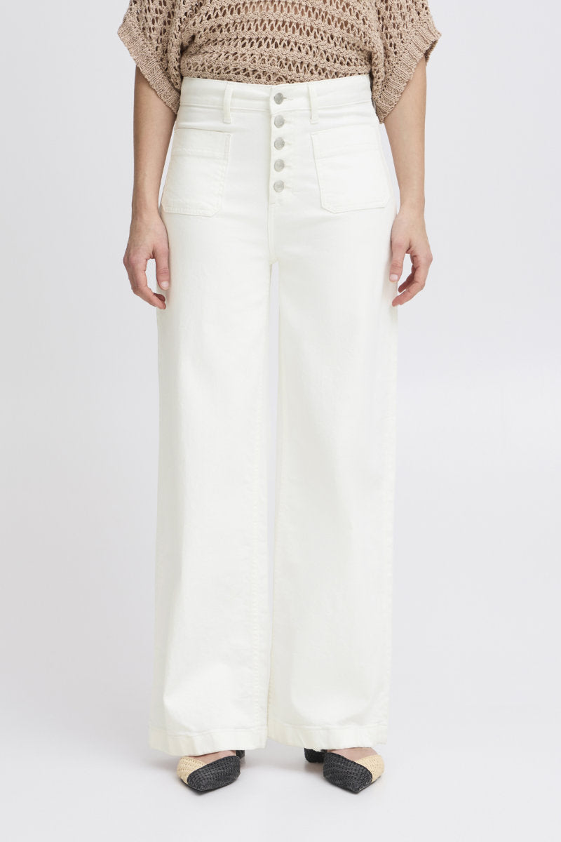 Lydia pocket jeans, ivory