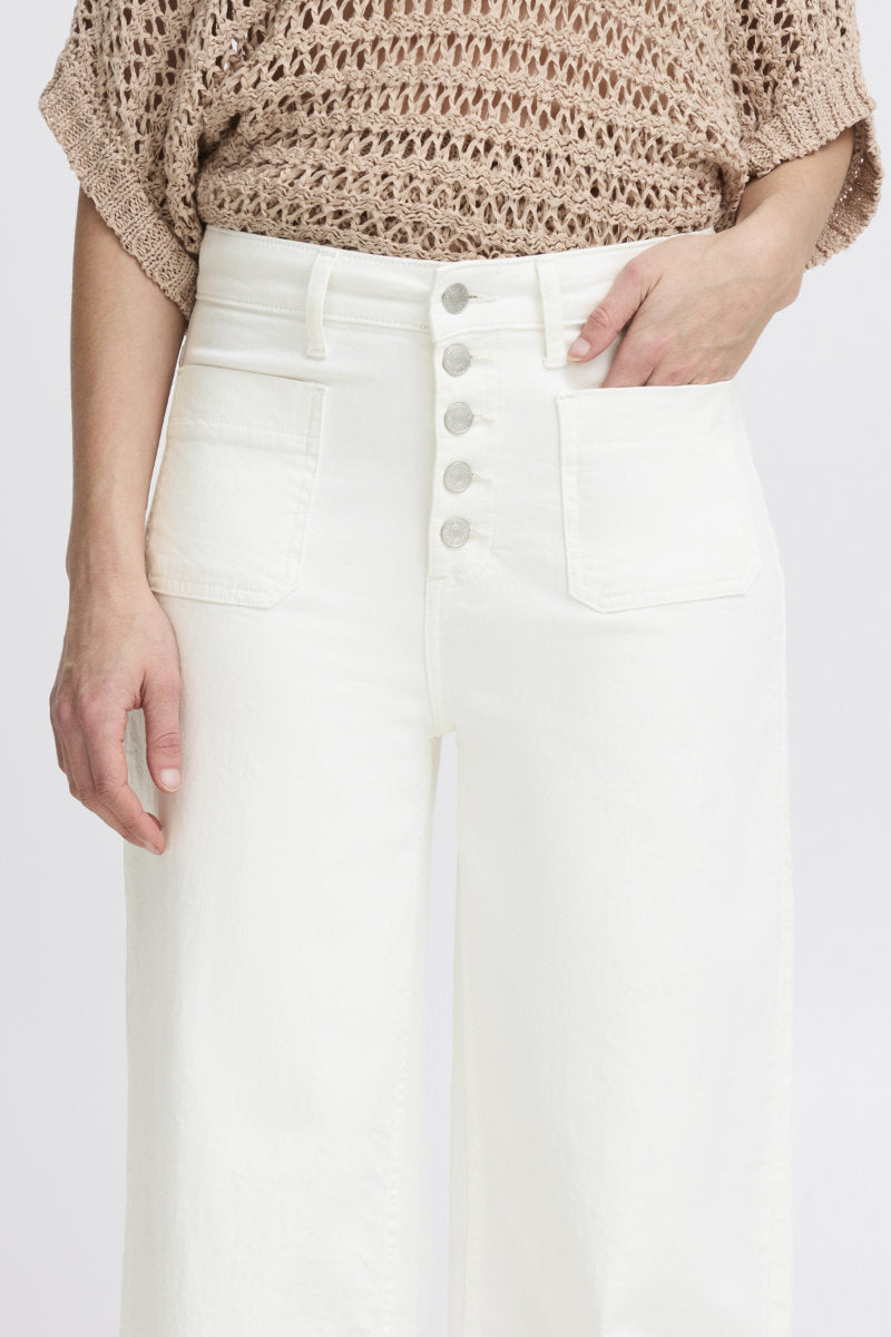 Lydia pocket jeans, ivory