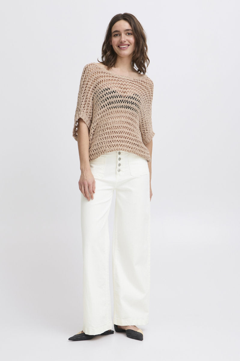 Lydia pocket jeans, ivory