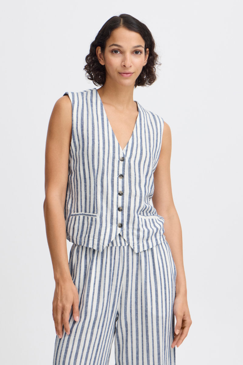 Falakka waistcoat, navy/ivory