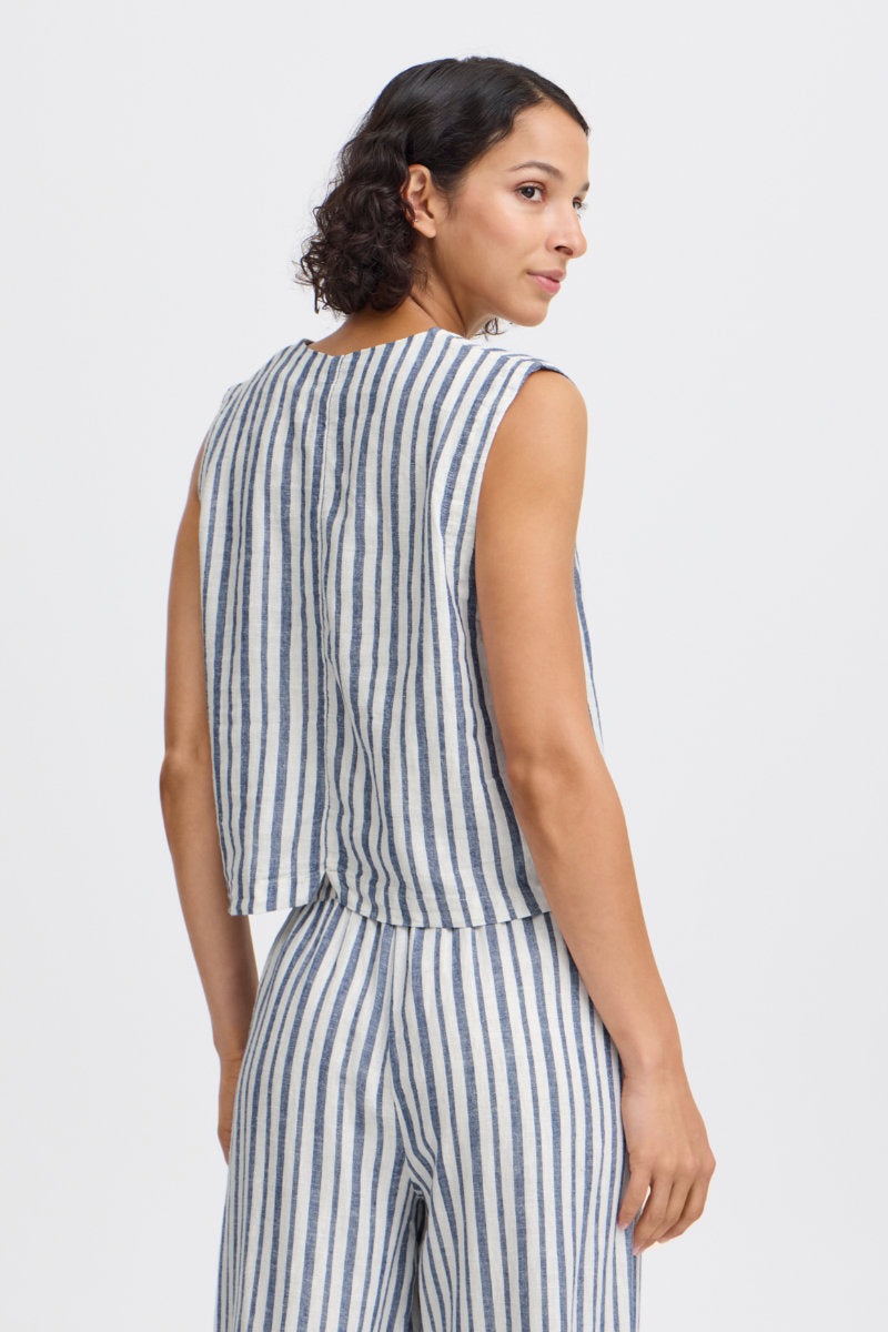 Falakka waistcoat, navy/ivory