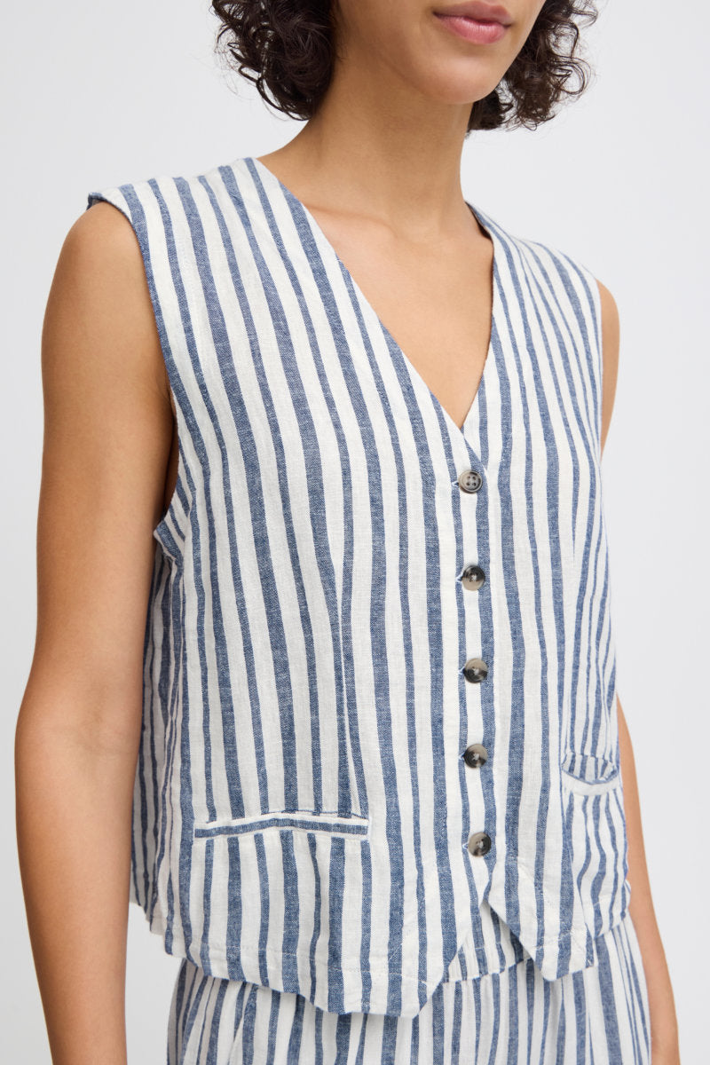 Falakka waistcoat, navy/ivory