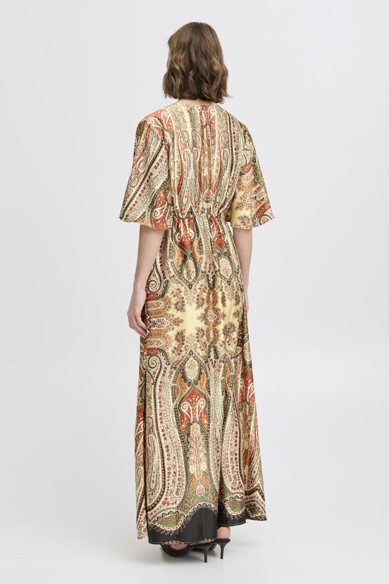 Farinela paisley dress, brown