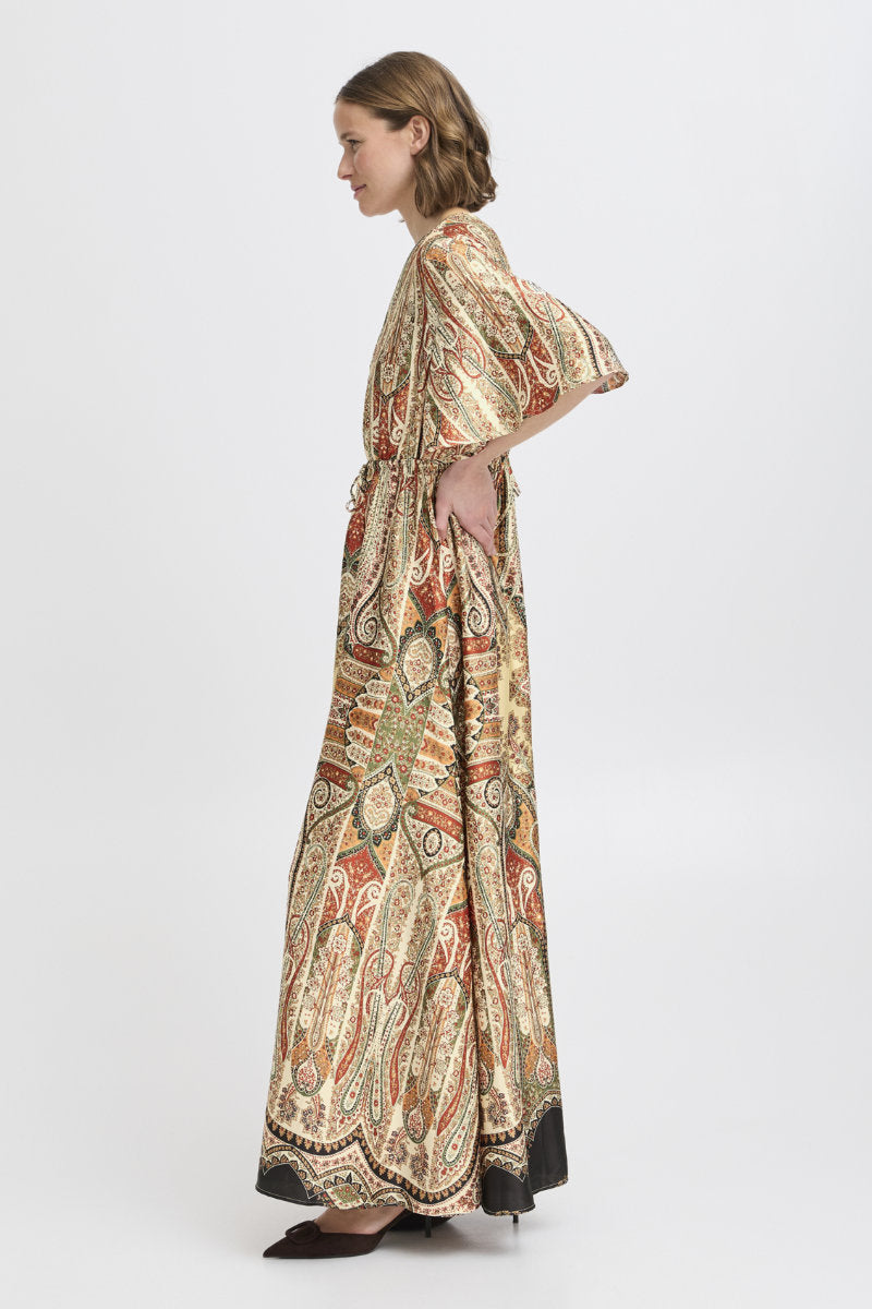 Farinela paisley dress, brown