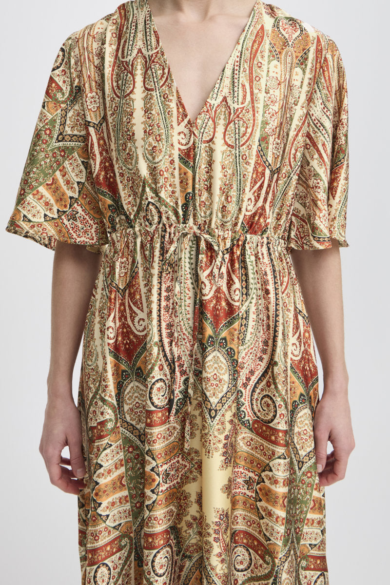 Farinela paisley dress, brown