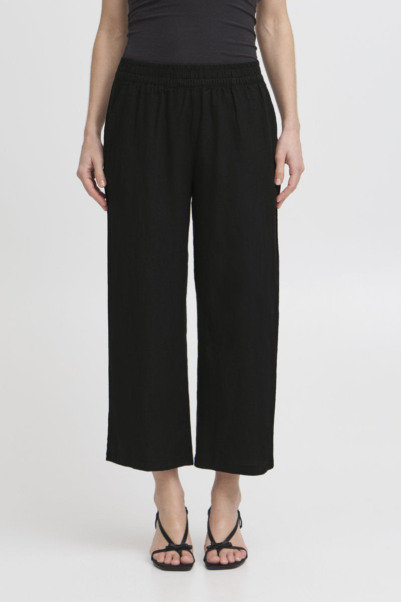Falakka crop trousers, black