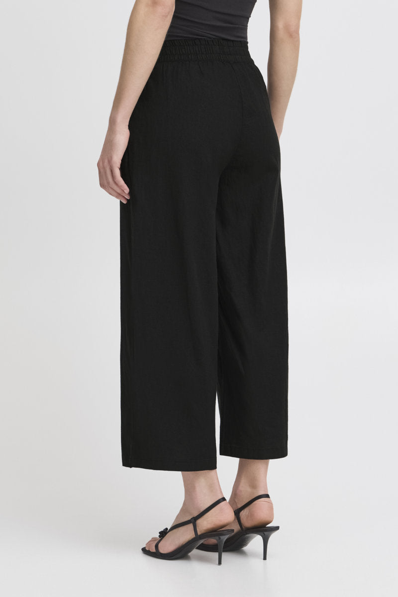 Falakka crop trousers, black