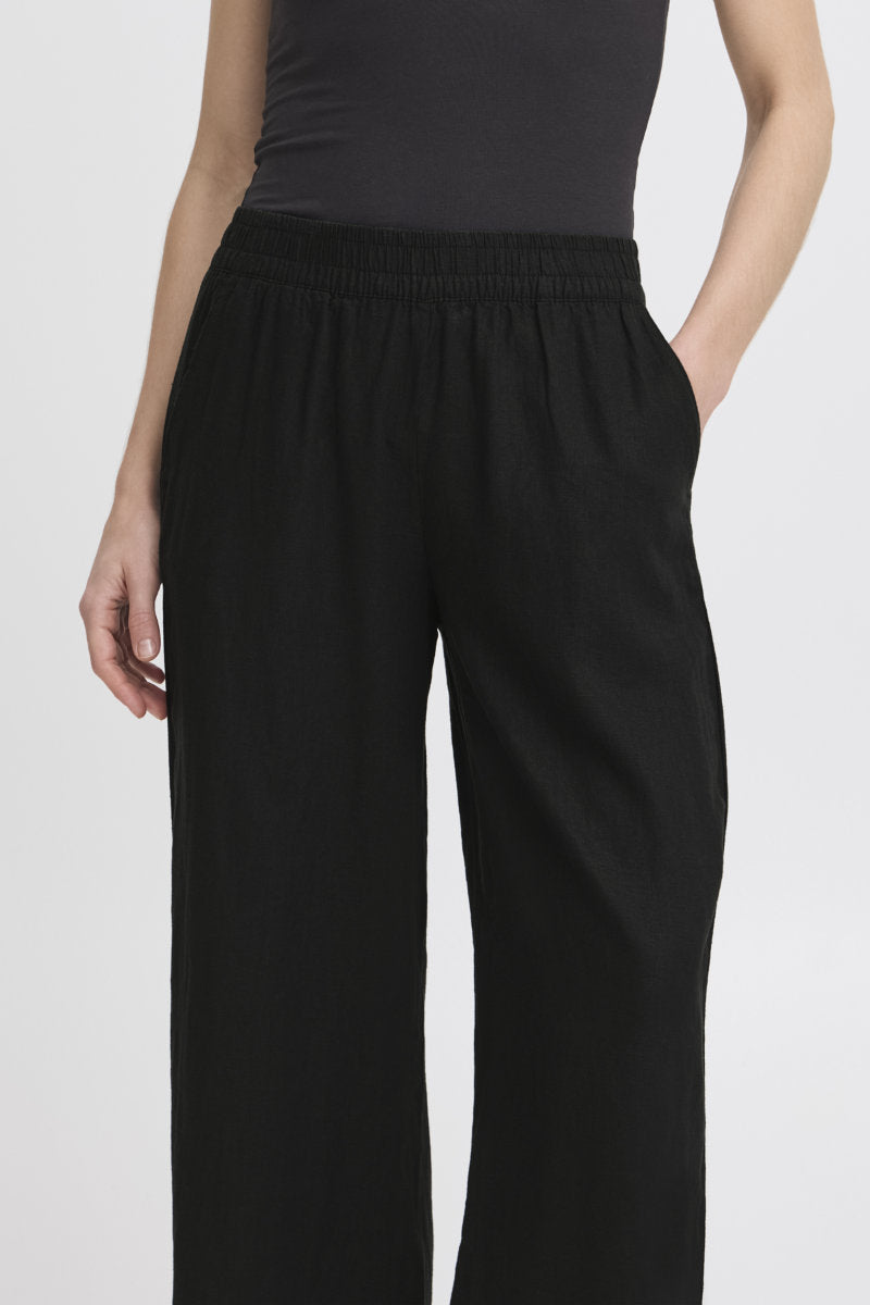 Falakka crop trousers, black