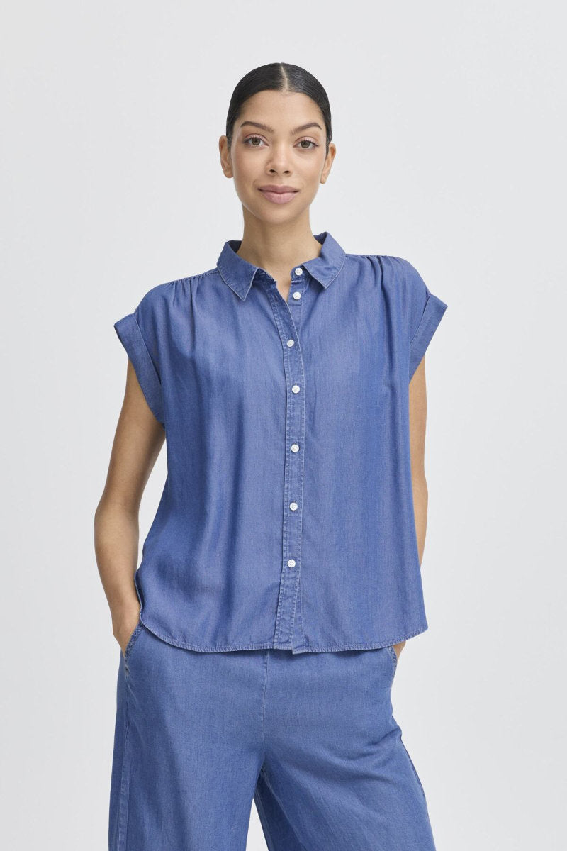 Kosmo shirt, mid denim