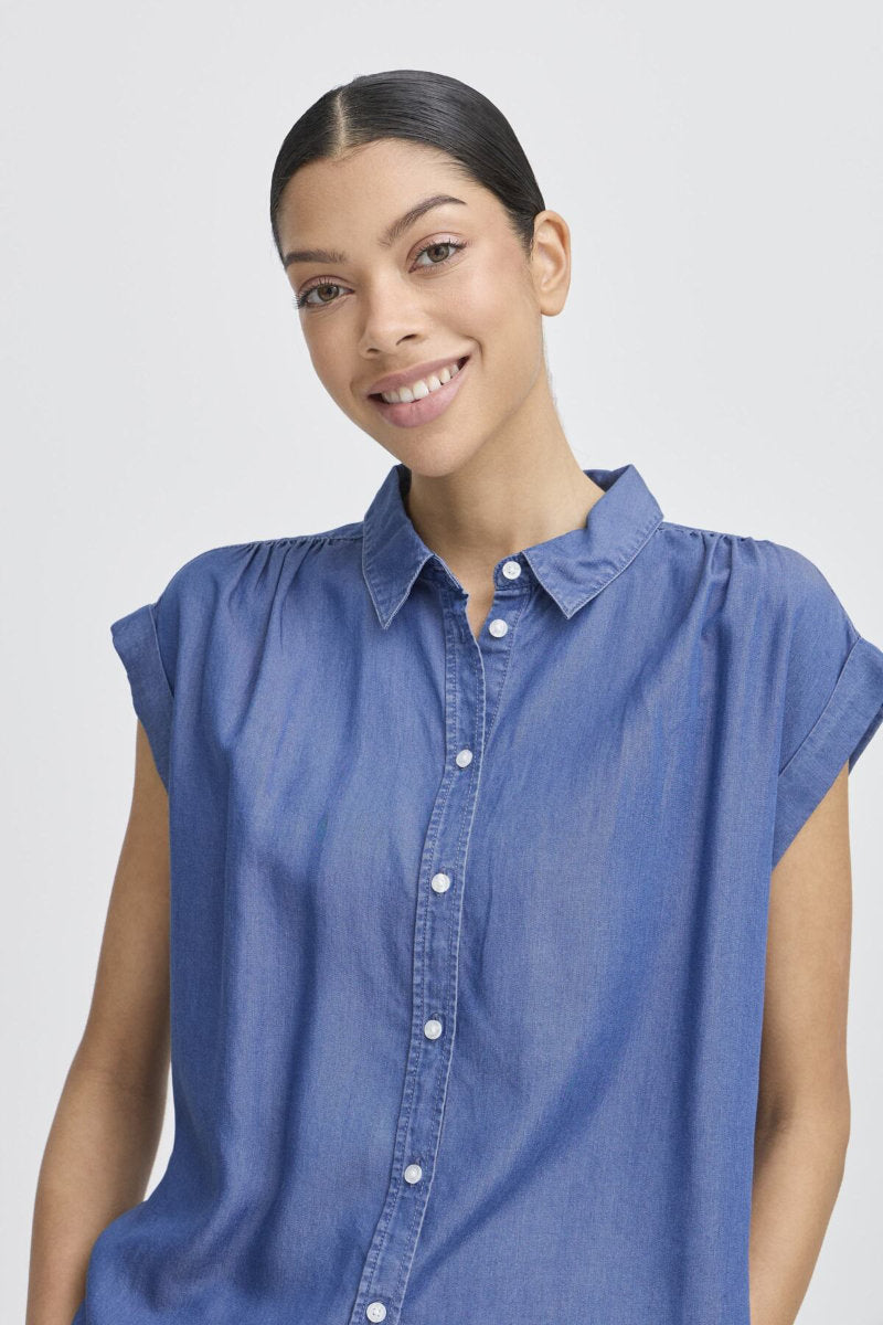 Kosmo shirt, mid denim