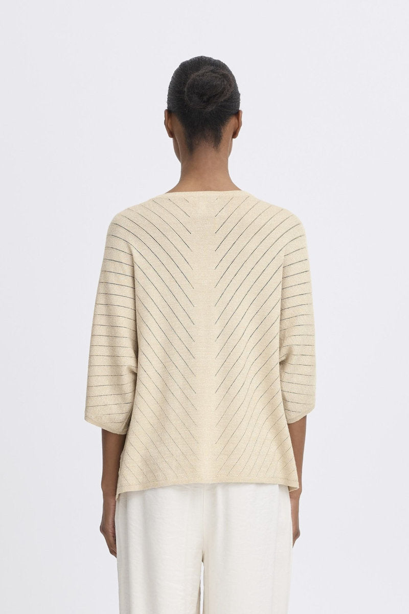Mobbe v neck jumper, gold