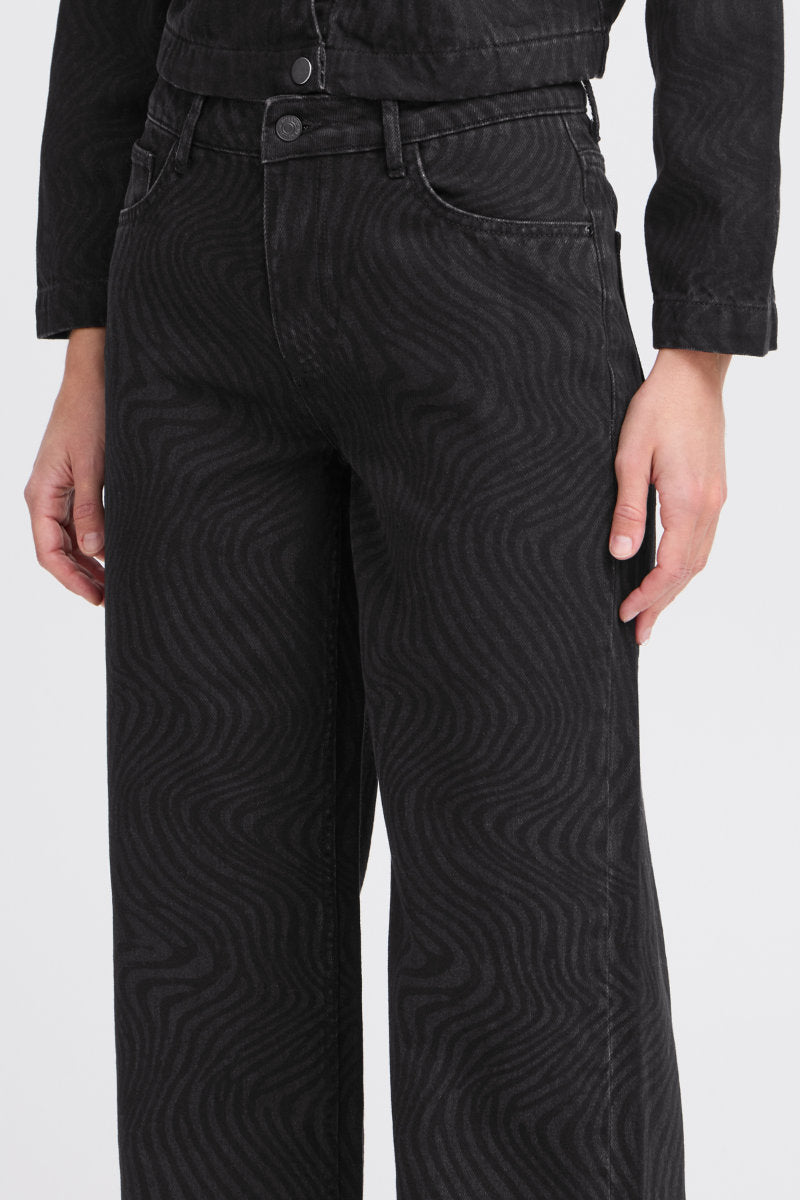 Lyssa jeans, black zebra