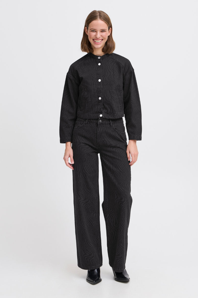 Lyssa jeans, black zebra