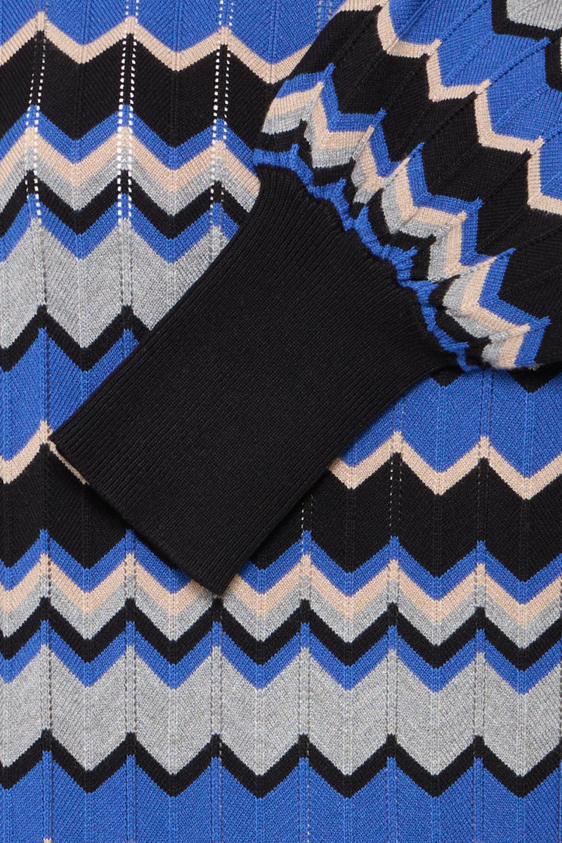 Morla zig-zag jumper, cobalt