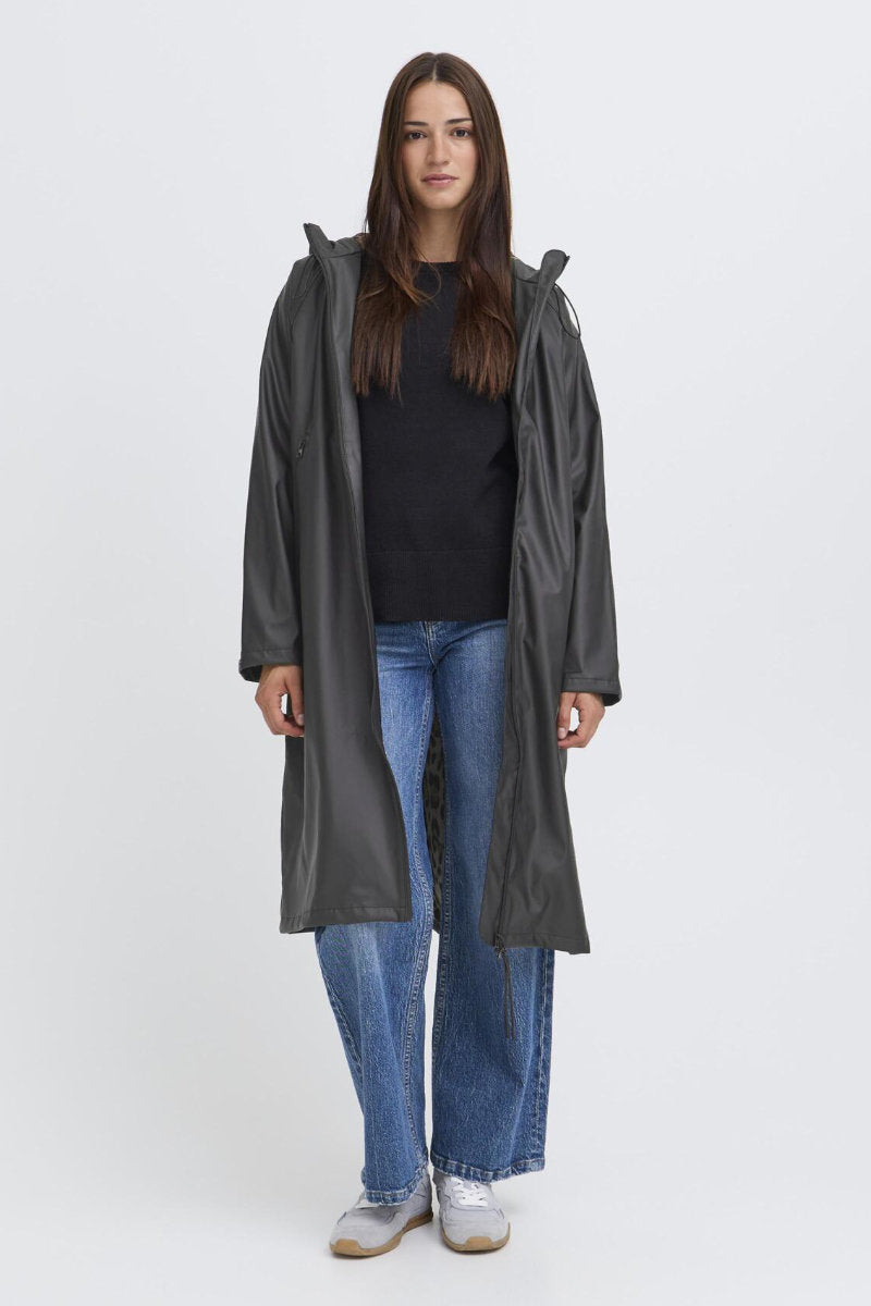 Avan lined coat, black