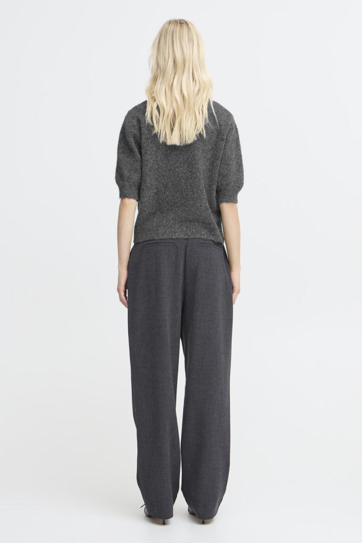 Omea deco cardigan, charcoal