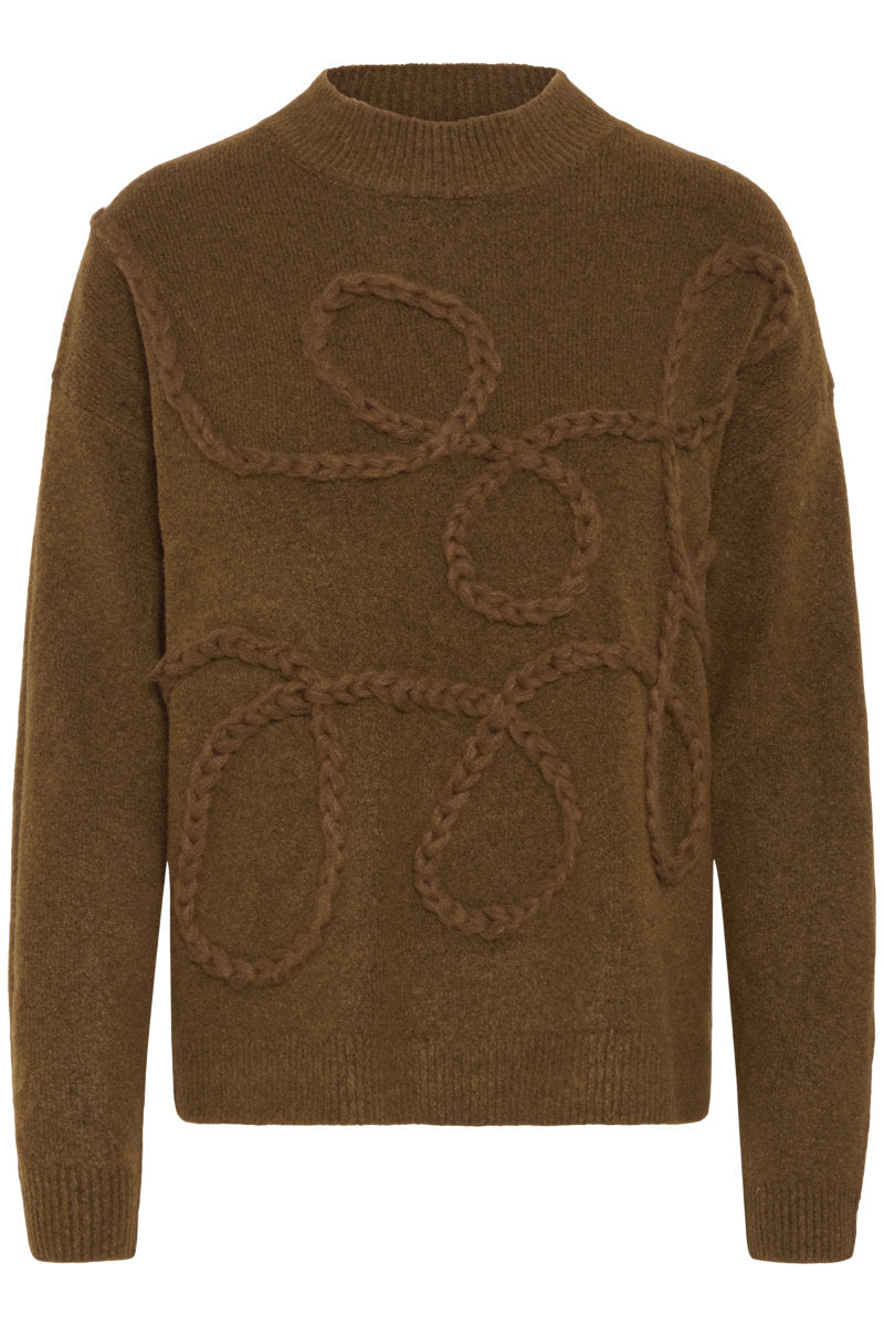 Medi deco jumper, toffee