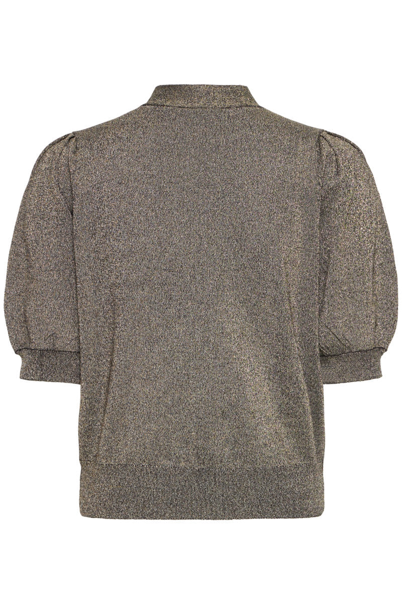 Mobbe bow jumper, black gold