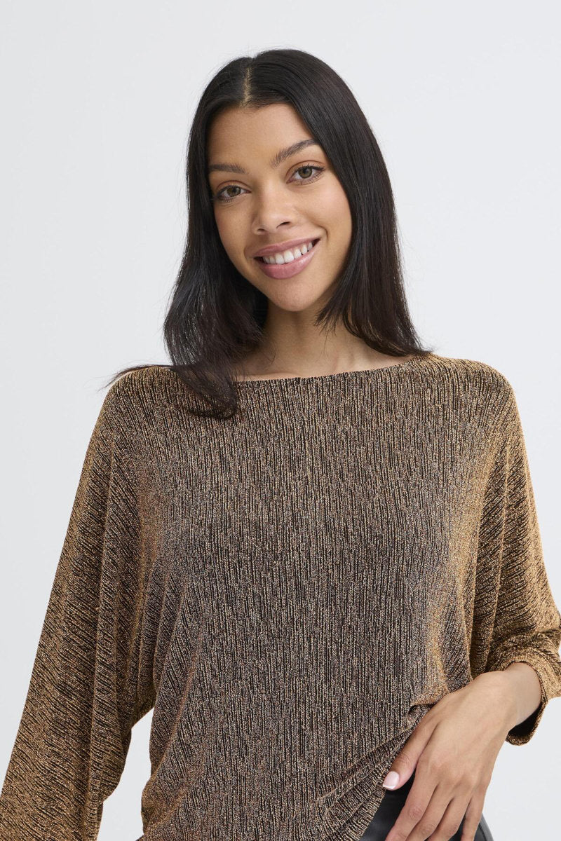 Shiloh batwing top, old gold