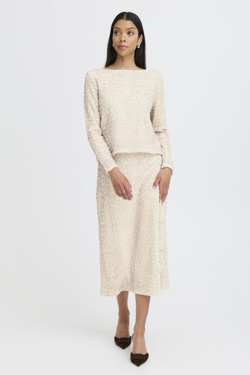 Pary top, ivory