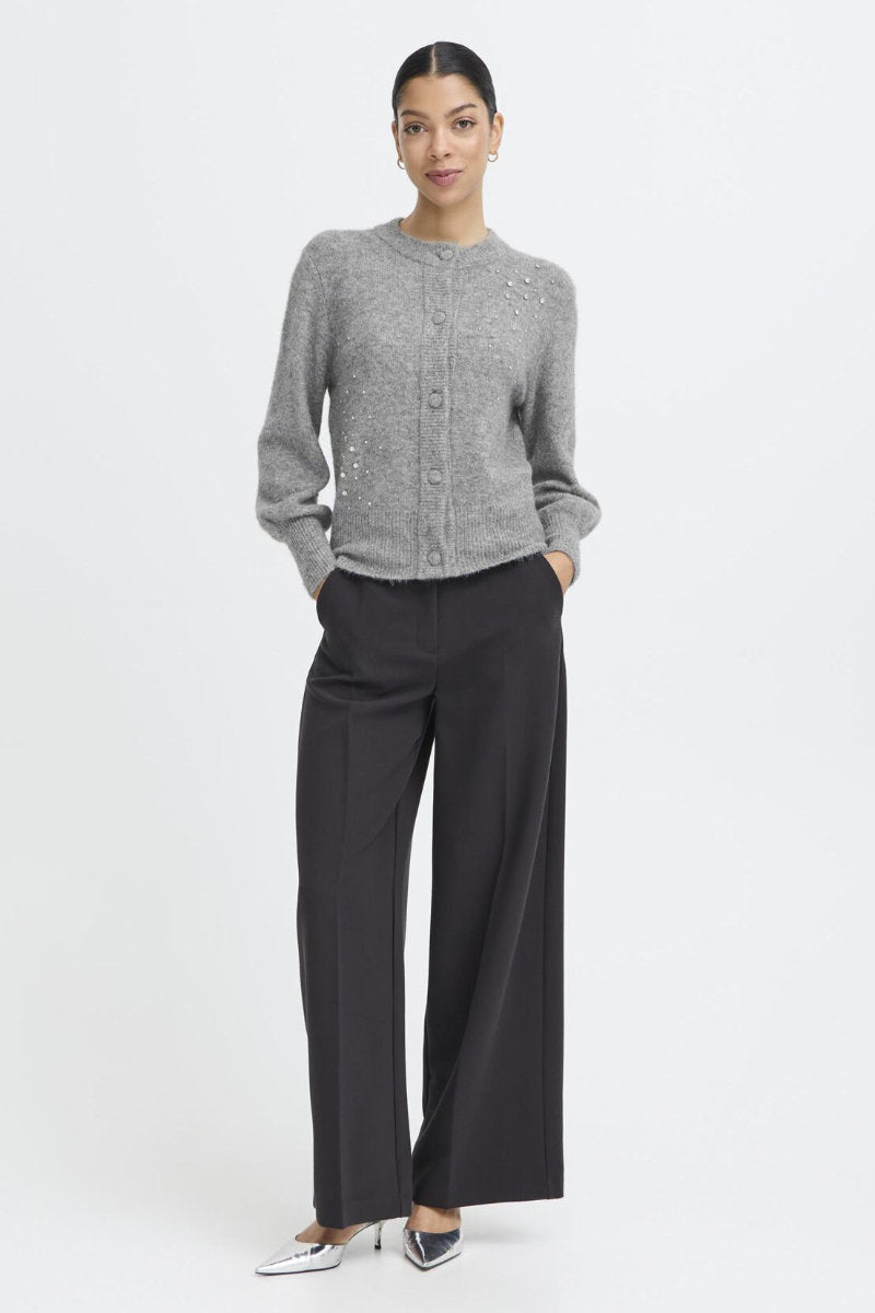 Omea gem cardi, pale grey