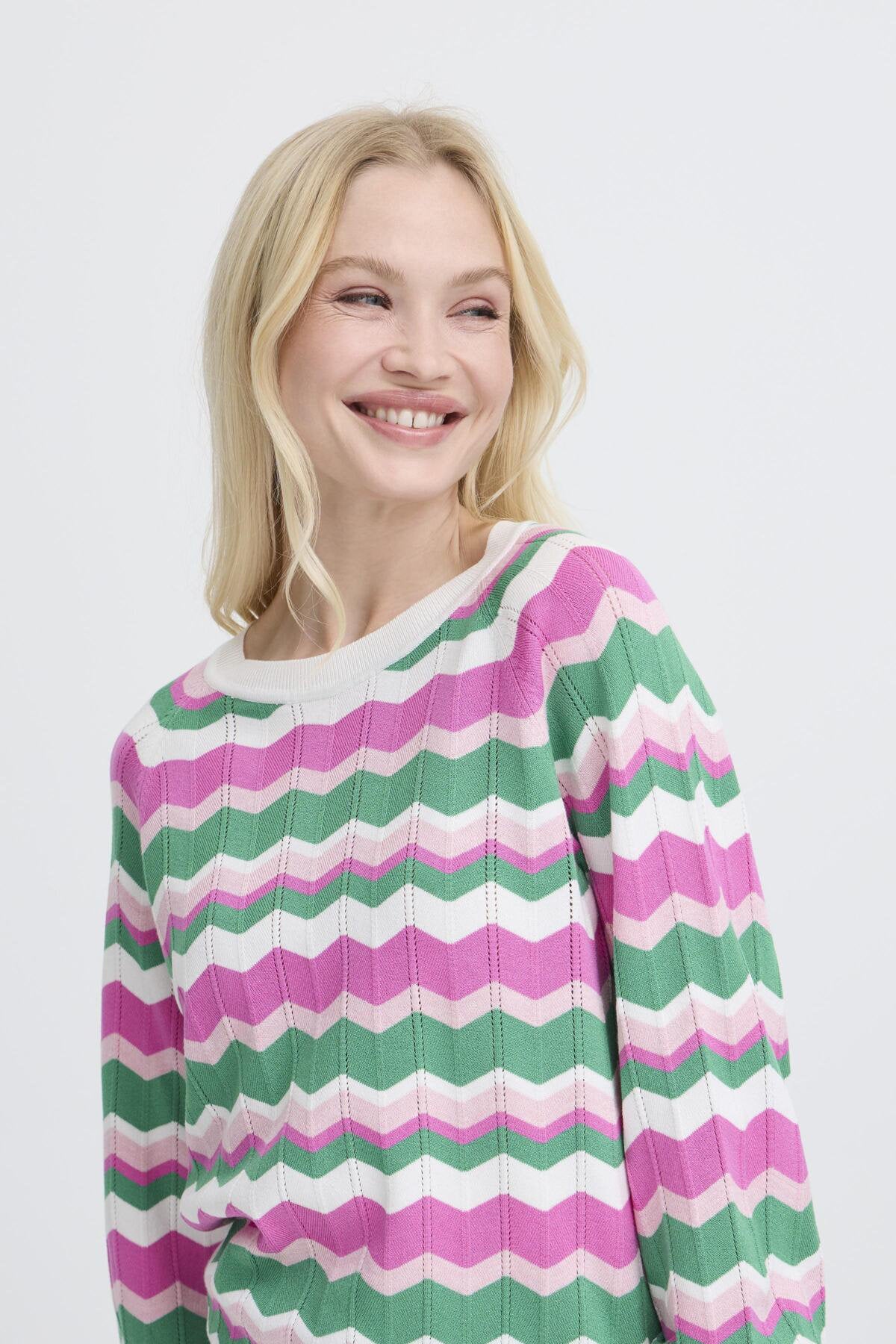 Morla zigzag jumper, pink