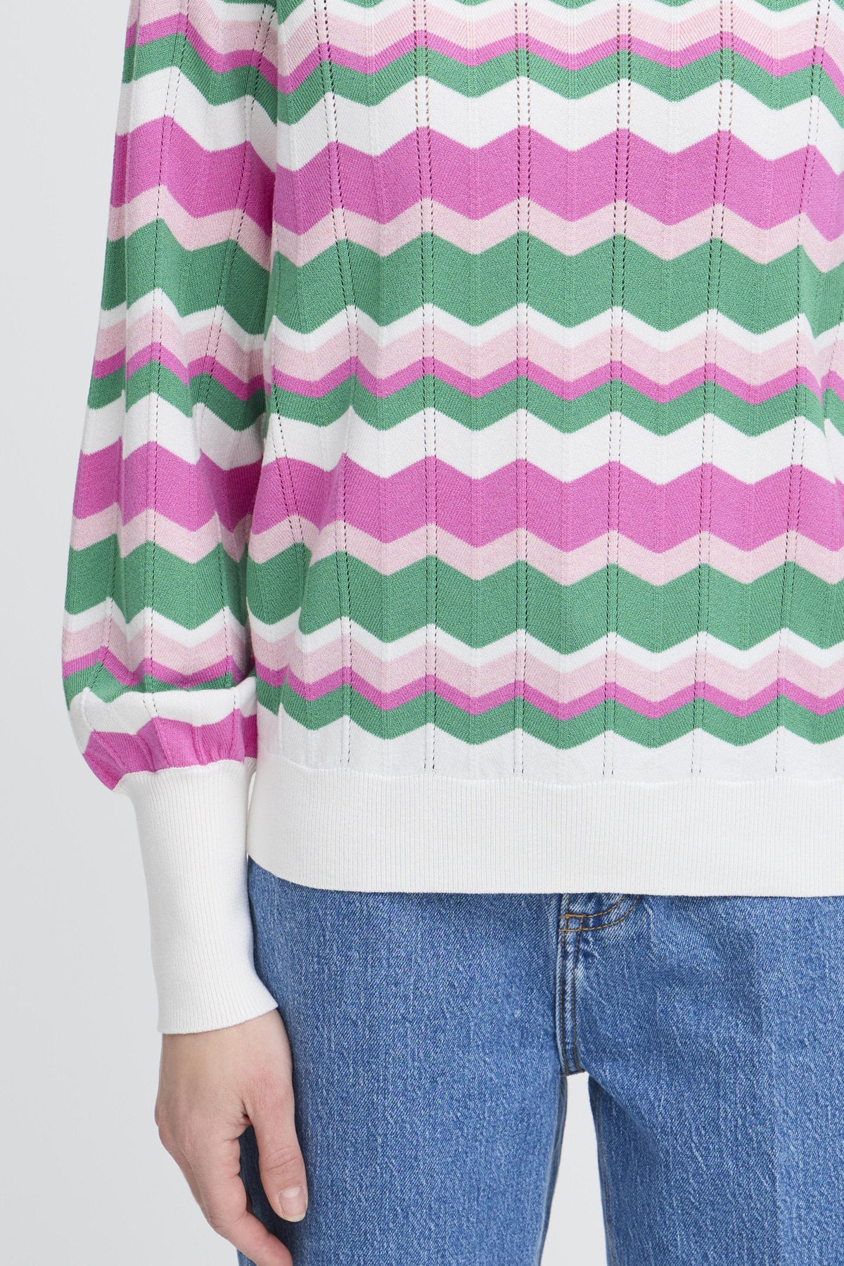 Morla zigzag jumper, pink