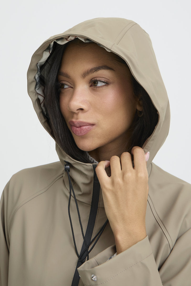 Avan lined coat, grey green