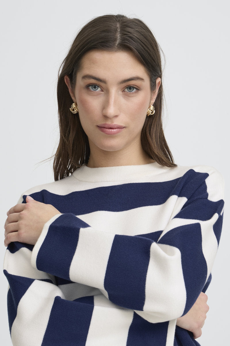 Otari stripe jumper, navy