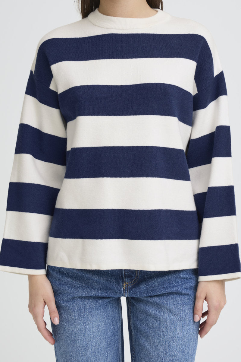 Otari stripe jumper, navy