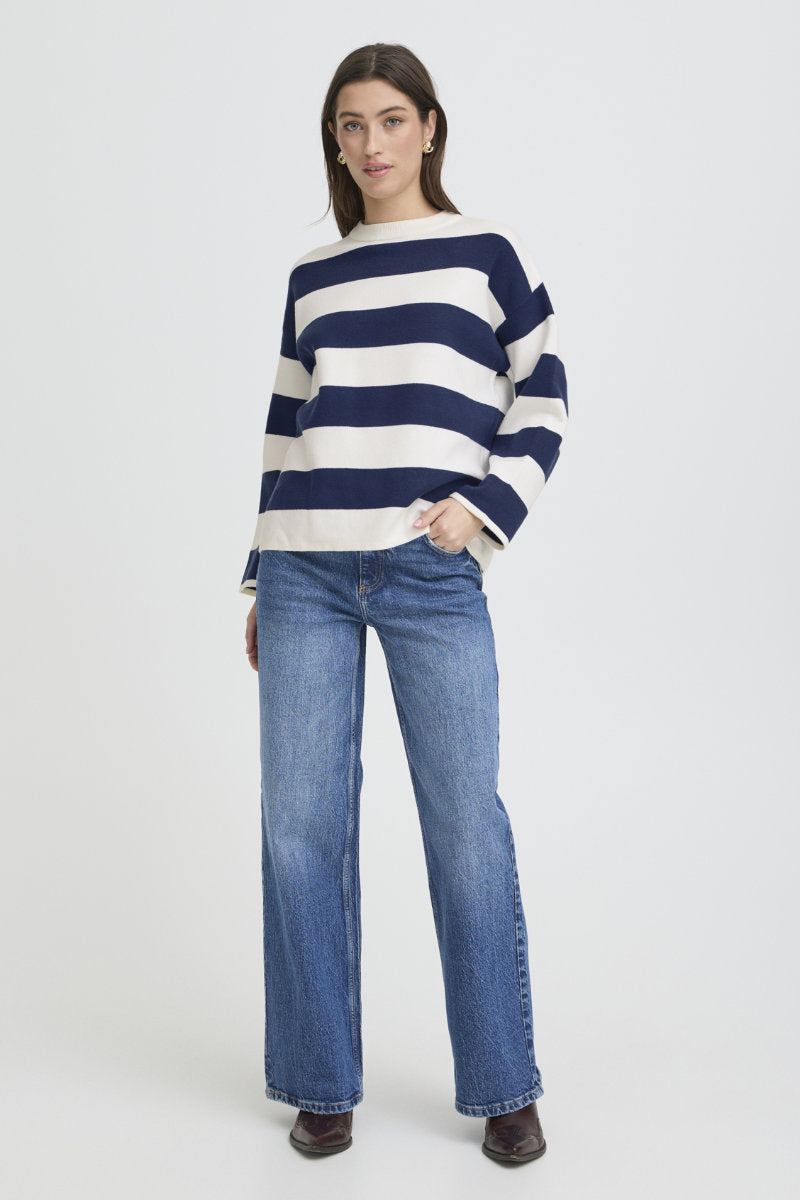 Otari stripe jumper, navy