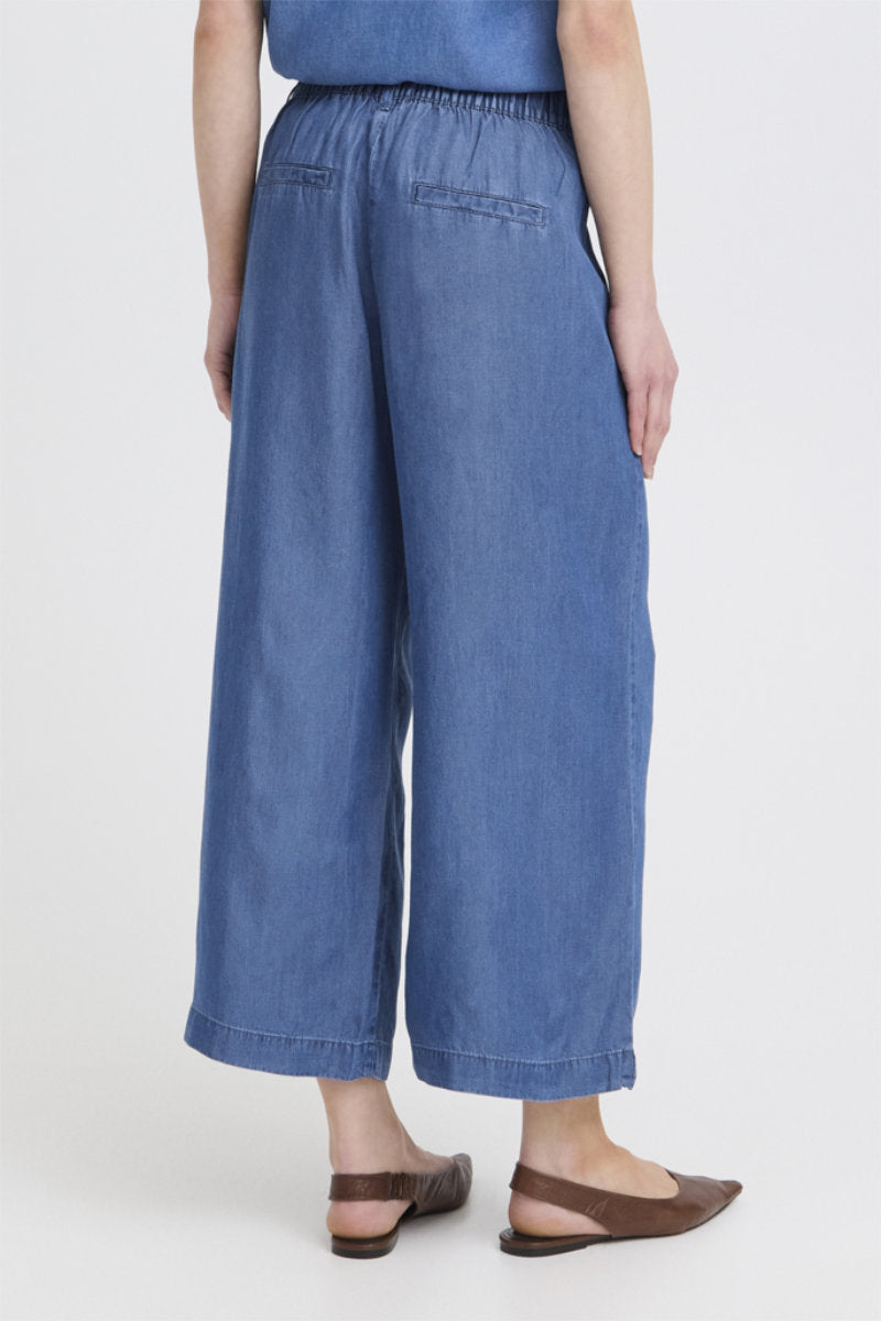 Kosmo crop trousers, mid denim