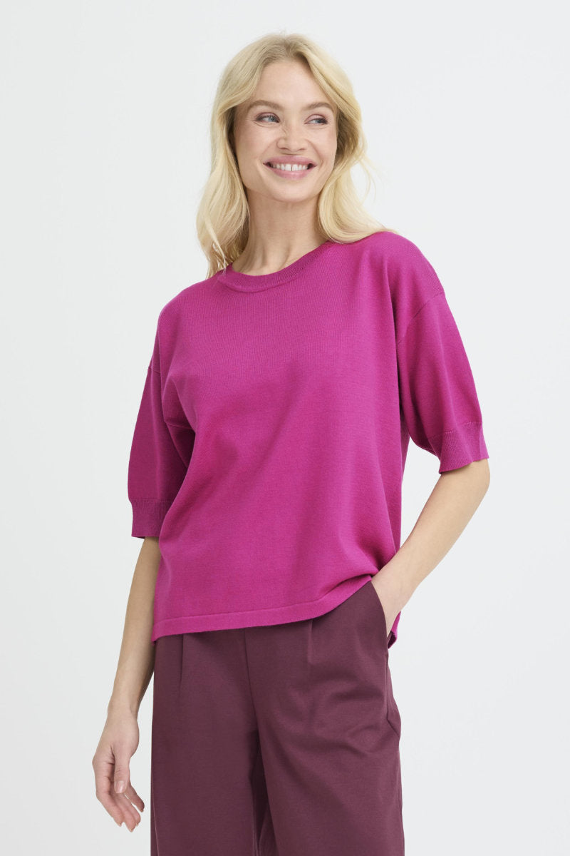 Morla T shirt, fuschia
