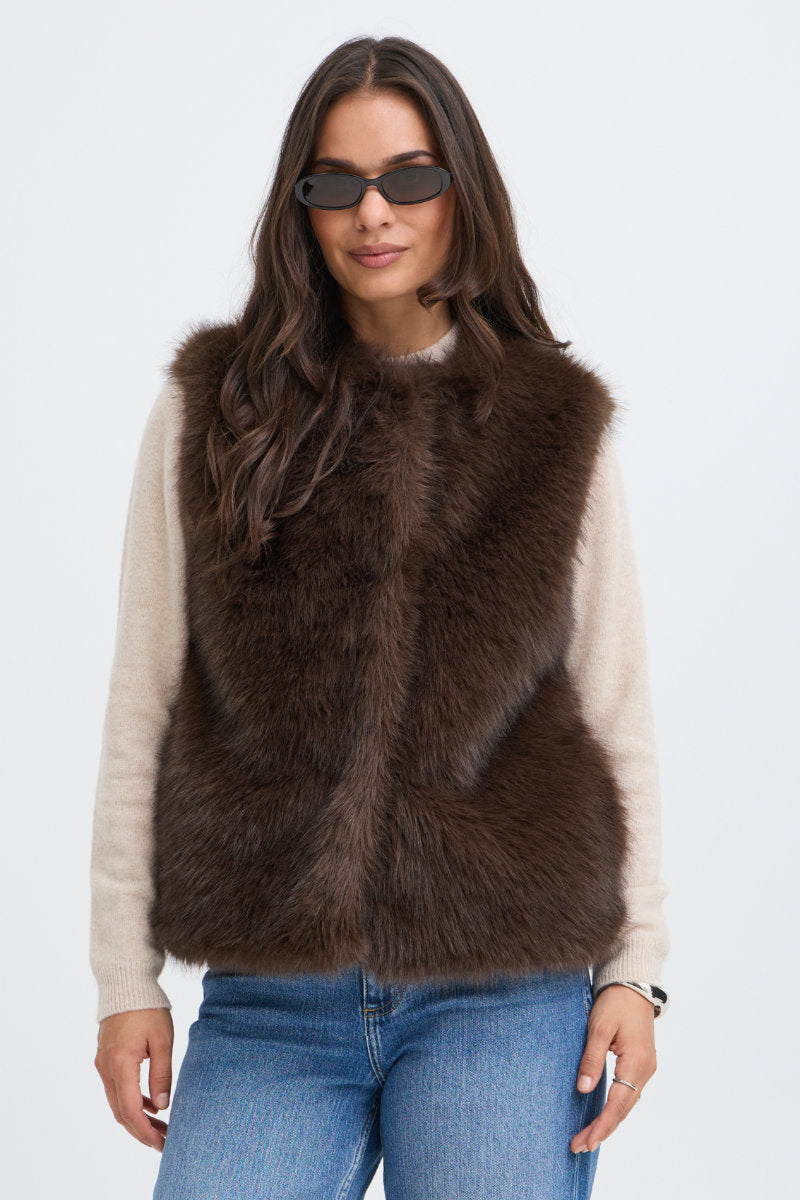 Cesille gilet, chocolate