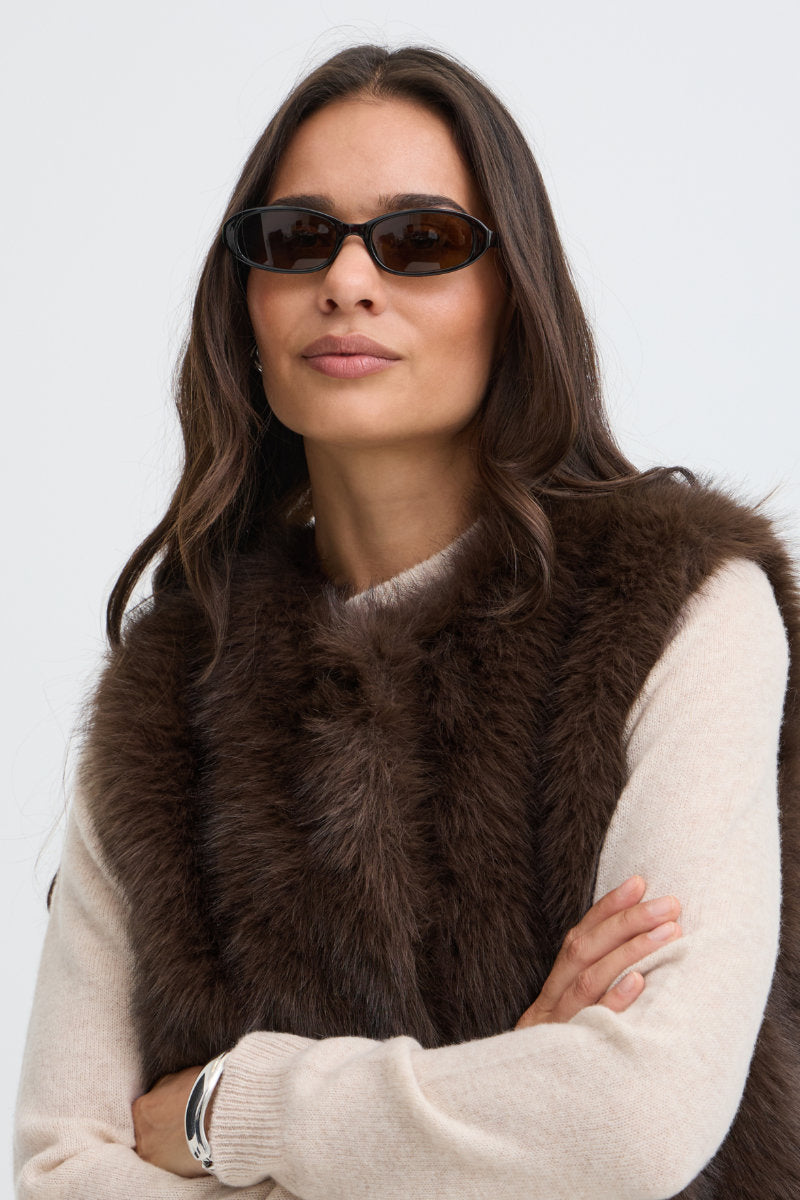 Cesille gilet, chocolate