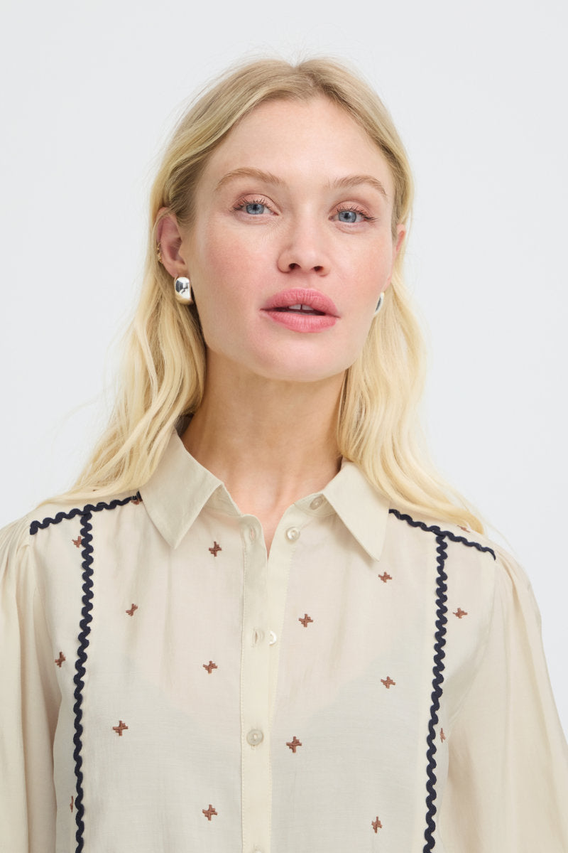 Irisa ric-rac blouse, birch