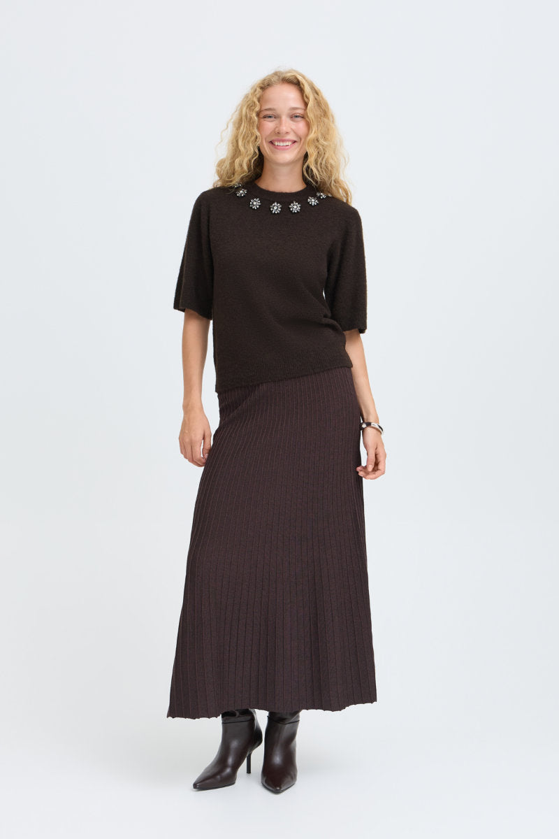 Omea crystal jumper, coffee