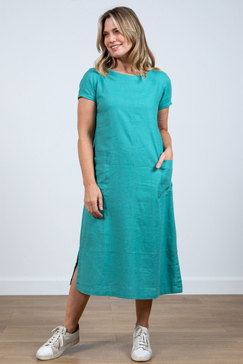 Summer Breeze dress, sea green